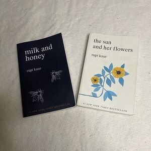 Rupi Kaur Poetry Book Set - Blue and White Covers